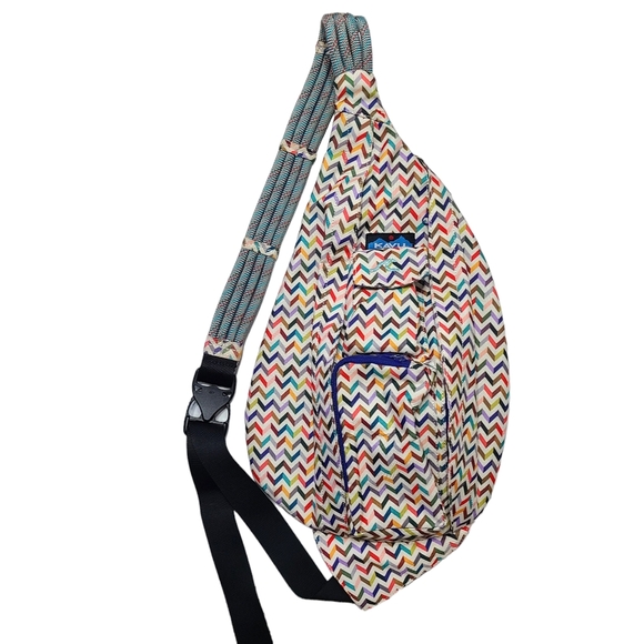 Kavu Rope Bag Taffy Chevron Sling Backpack - Picture 2 of 5